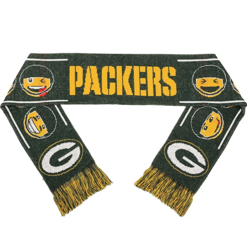 NWT! NFL Green Bay Packers Teamoji Scarf